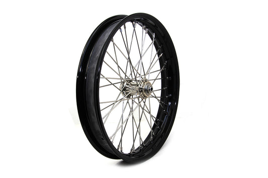 HARLEY 18 inch x 2.15 inch WR Front Spool Wheel Black Fits 1941-1952 WR,