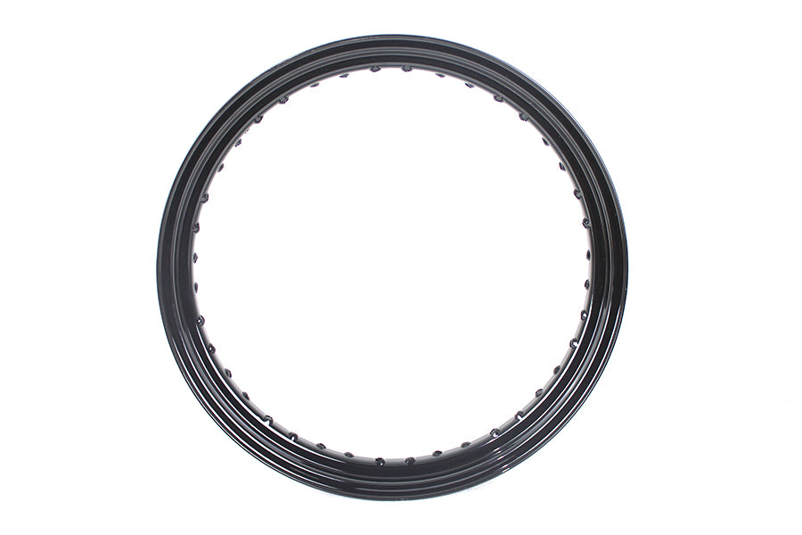 HARLEY 19 inch x 2.5 inch Drop Center Black Wheel Rim fits 0- Custom, application for front fitment