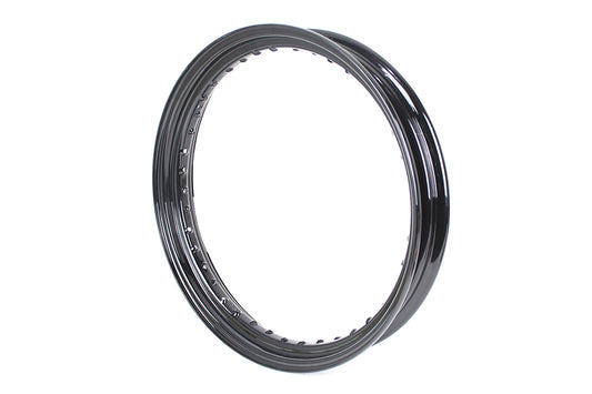 HARLEY 19 inch x 2.5 inch Drop Center Black Wheel Rim Fits 0- Custom, application for front fitment