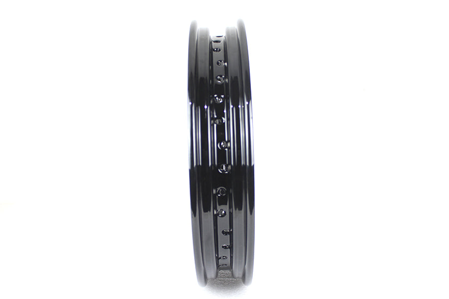 HARLEY 19 inch x 2.5 inch Drop Center Black Wheel Rim fits 0- Custom, application for front fitment