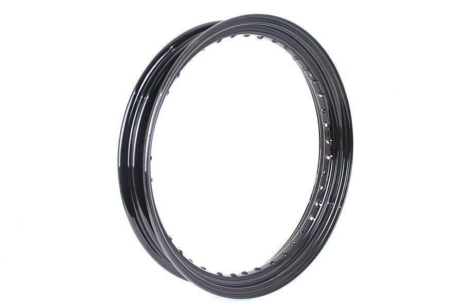 HARLEY 19 inch x 2.5 inch Drop Center Black Wheel Rim fits 0- Custom, application for front fitment