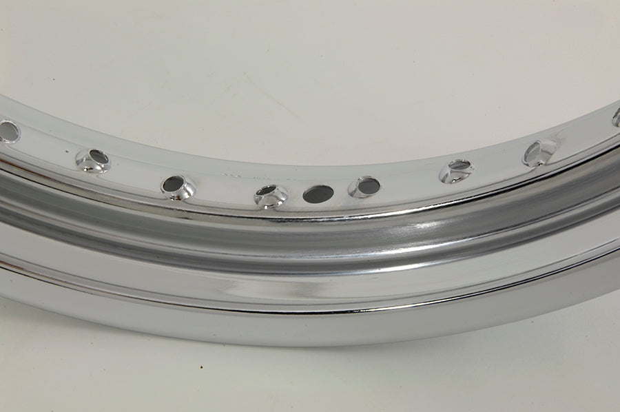 HARLEY 19 inch x 2.50 inch Rolled Edge Chrome Wheel Rim fits 0- All, models for front application