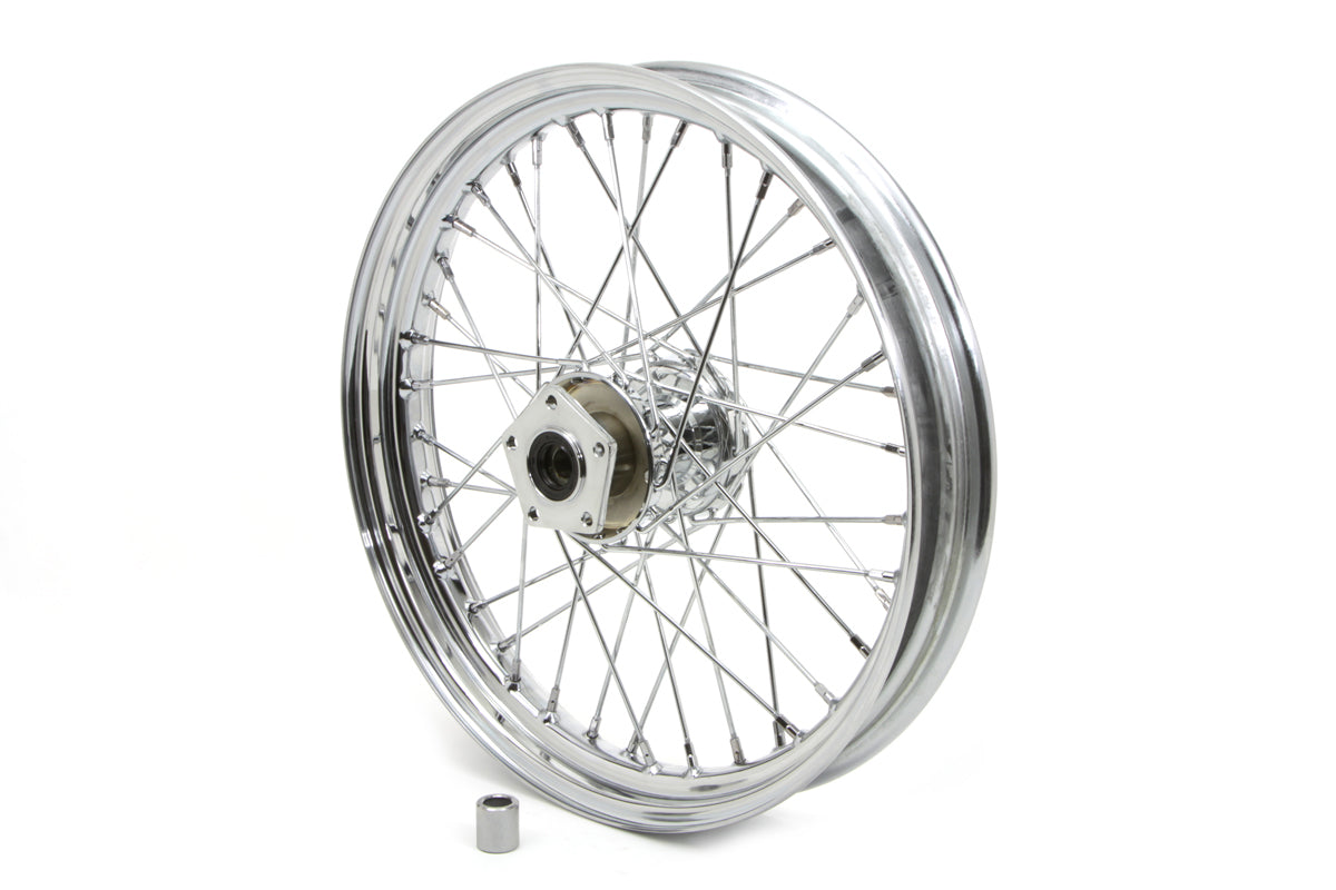 HARLEY 19 inch x 2.50 inch Replica Front Spoke Wheel fits 1984-1995 FXST, 1991-1995 FXDWG, 1984-1985 FXWG,