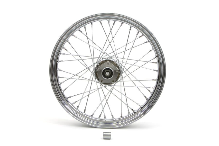 HARLEY 19 inch x 2.50 inch Replica Front Spoke Wheel fits 1984-1995 FXST, 1991-1995 FXDWG, 1984-1985 FXWG,