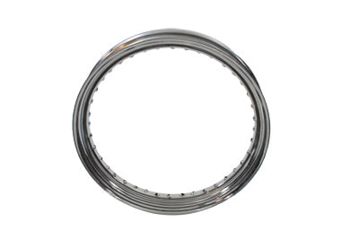 HARLEY 19 inch X 2.50 inch Drop Center Chrome Wheel Rim fits 1964-1972 XL, Front fitment with drum brake 1971-1972 FX, Front fitment with drum brake