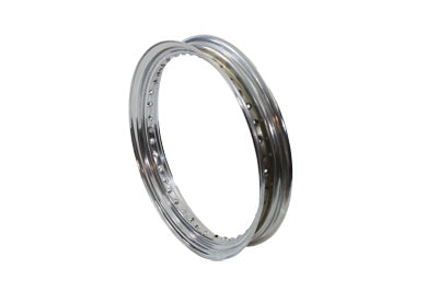 HARLEY 19 inch X 2.50 inch Drop Center Chrome Wheel Rim fits 1964-1972 XL, Front fitment with drum brake 1971-1972 FX, Front fitment with drum brake
