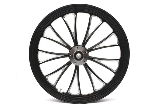 HARLEY 21 inch x 2.15 inch Manhattan Front Wheel Black Cut Fits 0- Custom, Application