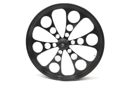 HARLEY 26 inch x 3.5 inch Kool Kat Front Wheel Black Cut Fits 0- Custom, Application