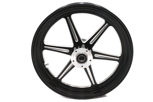 HARLEY 18 inch x 3.5 inch Revolver Front Wheel Black Cut Fits 0- Custom, Application