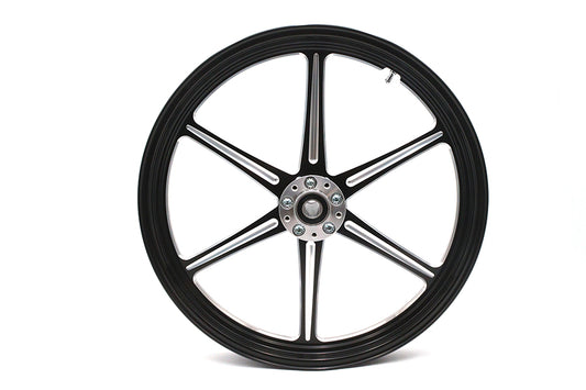 HARLEY 21 inch x 2.15 inch Revolver Front Wheel Black Cut Fits 0- Custom, Application