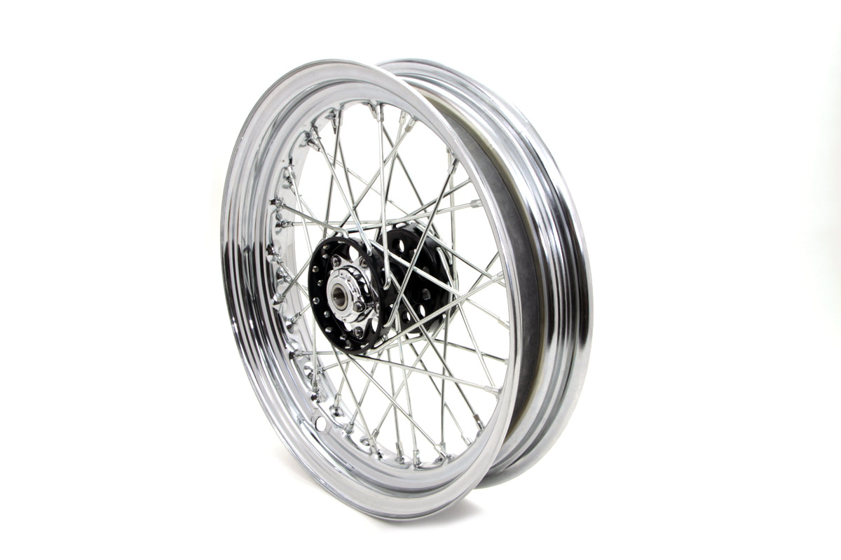 HARLEY 16 inch x 3.00 inch Replica Front or Rear Spoke Wheel fits 1936-1940 EL, Front or Rear 1941-1966 FL, Front or Rear 1937-1948 UL, Front or Rear