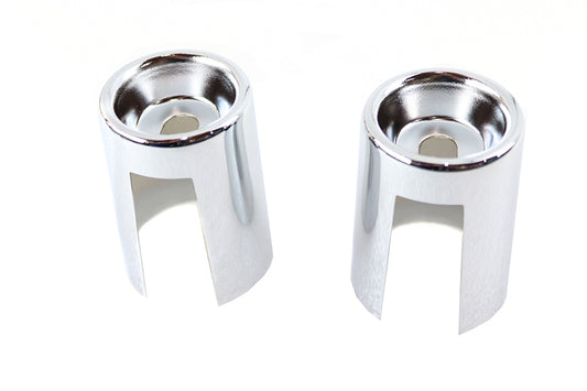 HARLEY Upper Shock Stud Covers Chrome Tall Style Fits 1965-1974 XL, 1965-1965 FL, Early 1965 1970-