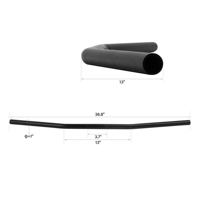 Custom Chrome HARLEY DRAG BAR BLK 1 X36 74-81