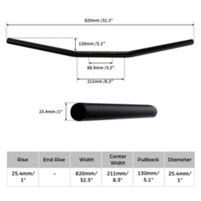 Custom Chrome HARLEY DRAG BAR SATIN BLK 1 X32 74-81