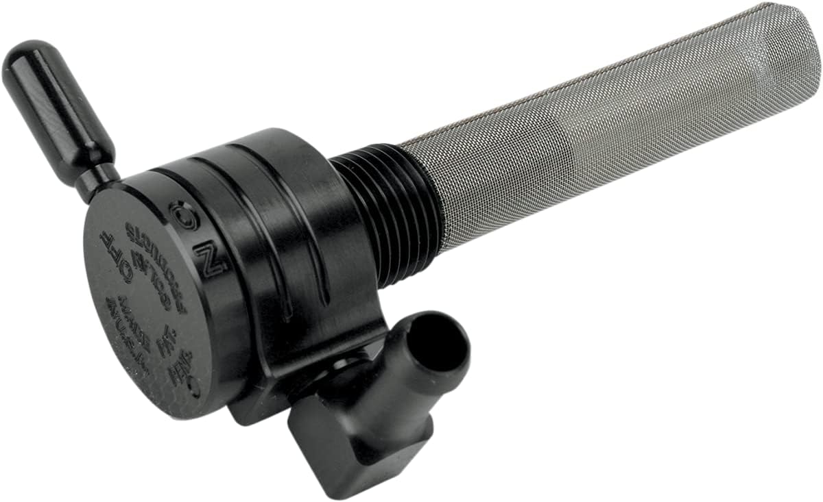HARLEY GOLAN 3/8 NPT PETCOCK BACKWARD BLACK 5/16 HOSE 75-516B-BLK
