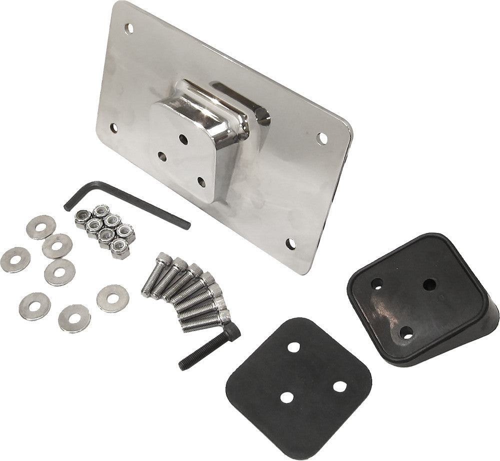 HARLEY HARDDRIVE LAY DOWN LICENSE PLATE MOUNT FENDER MOUNT CHROME 33-606