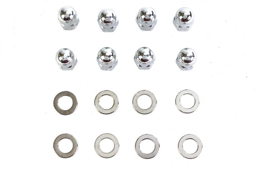 HARLEY Chrome Cylinder Base Acorn Nut and Washer Fits 1957-1984 XL,