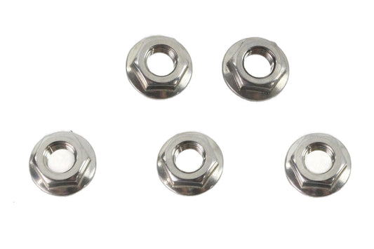 HARLEY Serrated Hex Flange Nuts 5/16 inch-24 Stainless Steel Fits 0- All, models