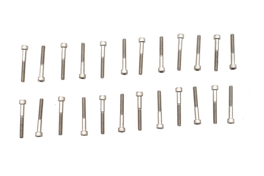 HARLEY Stainless Steel Finned Cover Screw Set 24 Piece Fits 0- Custom, application