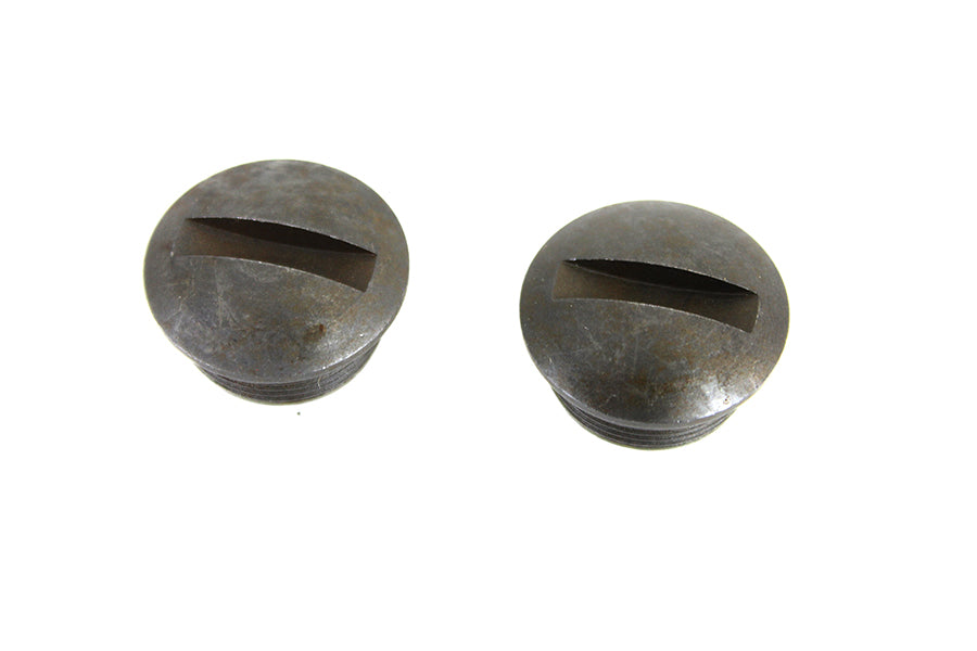 HARLEY Parkerized Spring Handlebar End Nut Set fits 1936-1948 EL, 1936-1948 FL,