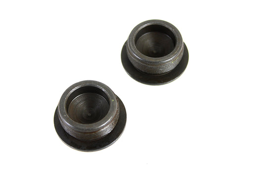 HARLEY Parkerized Spring Handlebar End Nut Set Fits 1936-1948 EL, 1936-1948 FL,