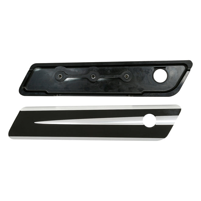 Custom Chrome HARLEY GLOSS BLACK SADDLEBAG LATCH COVERS FITS '14-'20 TOURING