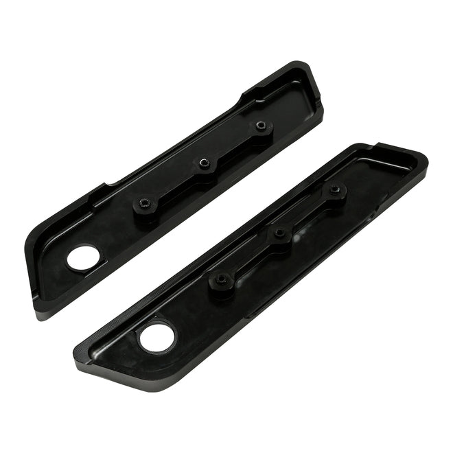 Custom Chrome HARLEY GLOSS BLACK SADDLEBAG LATCH COVERS FITS '14-'20 TOURING