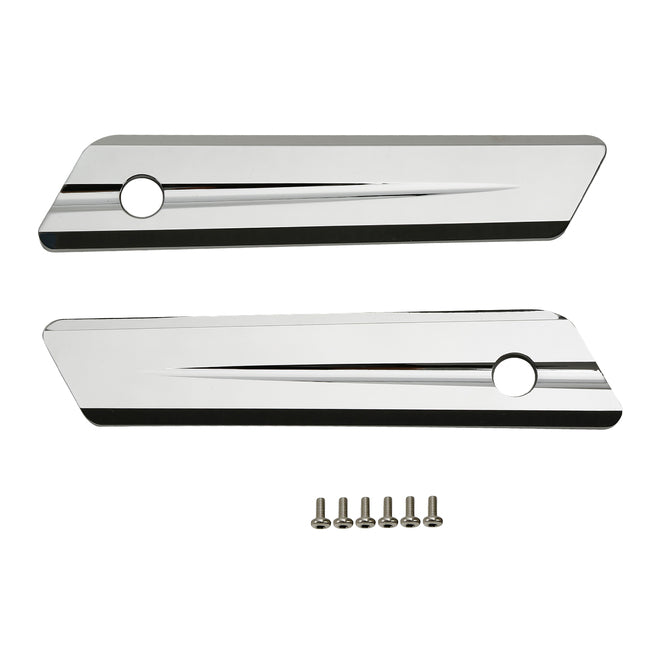 Custom Chrome HARLEY CHROME SADDLEBAG LATCH COVERS FITS '14-'20 TOURING