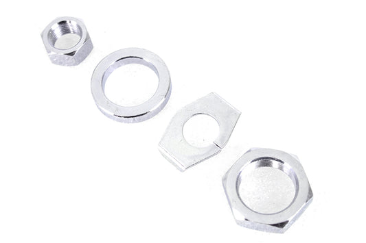 HARLEY Zinc Rear Axle Nut and Lock Kit Fits 1936-1940 EL, 1941-1972 FL, 1971-1972 FX, 1937-194