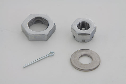 HARLEY Chrome Front Axle Nut Kit Fits 1930-1971 G, 1936-1940 EL, 1937-1948 UL, 1941-1971 FL,