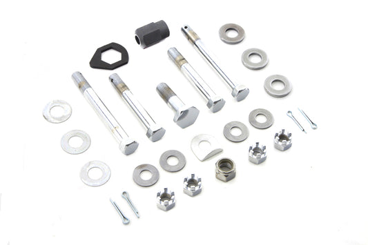 HARLEY Chrome Upper and Lower Motor Mount Bolt Kit Fits 1936-1940 EL, 1941-1969 FL,