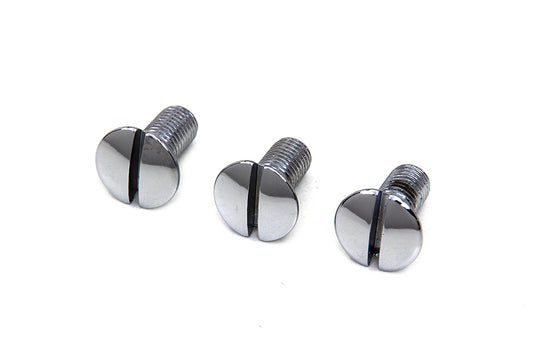 HARLEY Chrome Left Side Oval Head Screws Fits 1936-1940 EL, 1941-1951 FL, 1938-1948 UL,