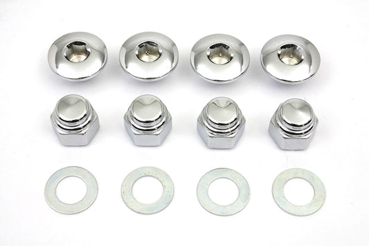 HARLEY Rocker Shaft End Nut Stock Allen Type Chrome Fits 1971-1984 FL, 1971-1984 FX, 1982-1983 F