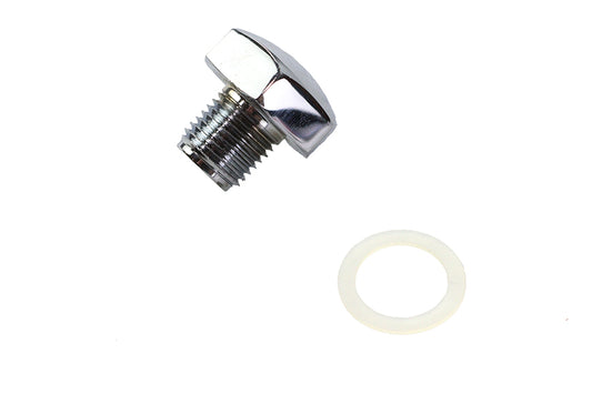 HARLEY Oil Tank Drain Plug Chrome Fits 1981-1984 FL, 1981-1984 FX,
