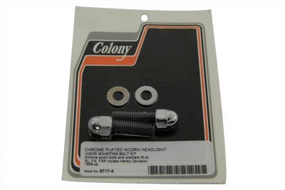 HARLEY Headlamp Visor Mount Kit Acorn fits 1959-UP XL, 1971-1984 FX, 1982-1994 FXR, 1982-1994 FXR, 1991-2017 FXD,