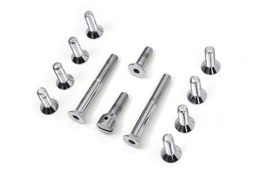 HARLEY Transmission Top Cover Screw Kit Chrome Fits 1965-1978 FL, 1971-1978 FX,