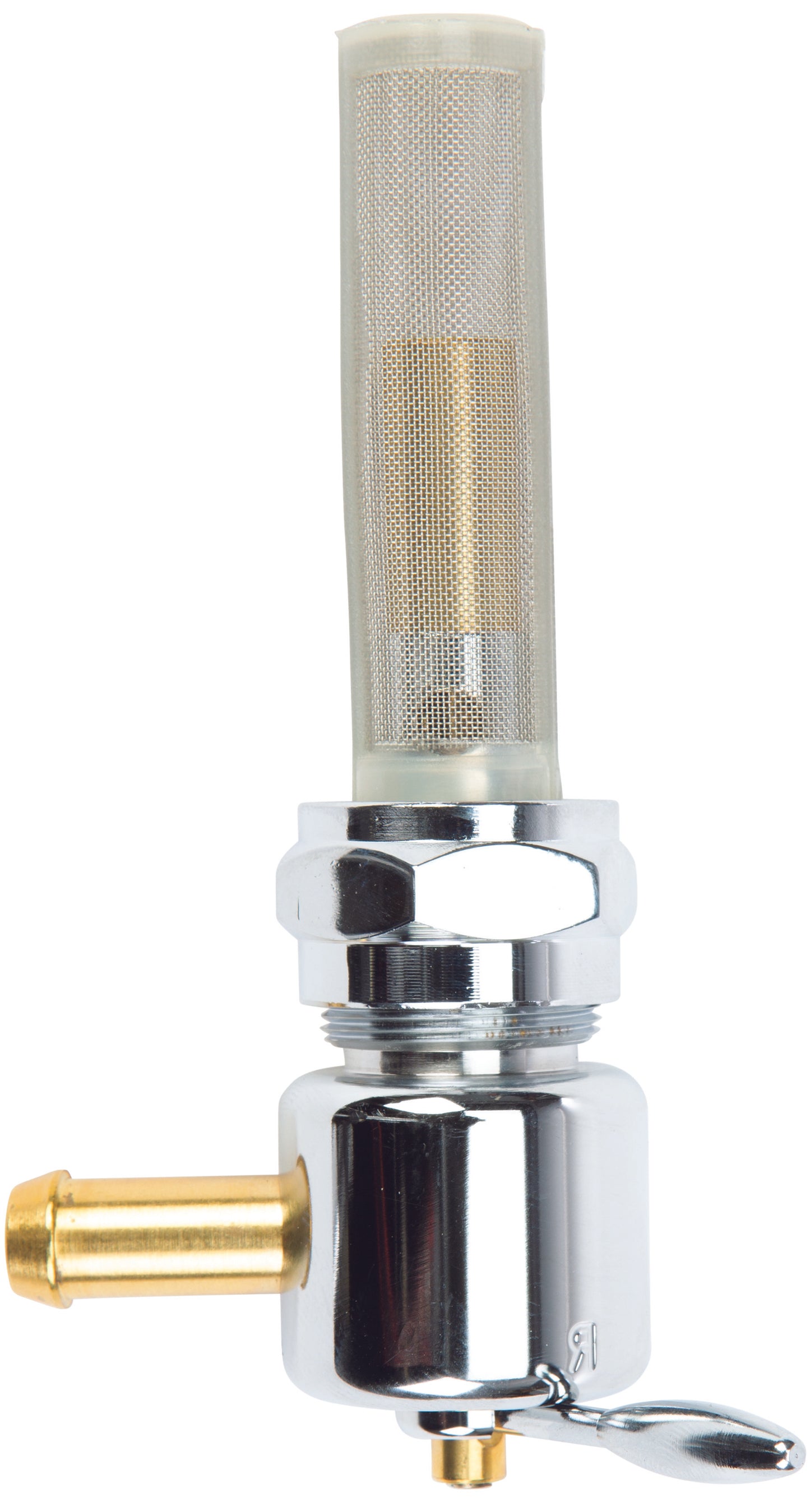 HARLEY HARDDRIVE ROUND PETCOCK 22MM BUNG RIGHT SPIGOT CHROME 22600