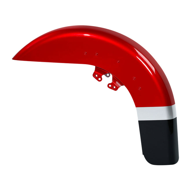 Custom Chrome HARLEY WICKED RED /BLACK TEMPEST FRONT FENDER FOR TOURING 14UP