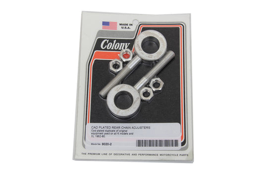 HARLEY Rear Chain Adjuster Cadmium Fits 1957-1978 XL, 1952-1956 K,
