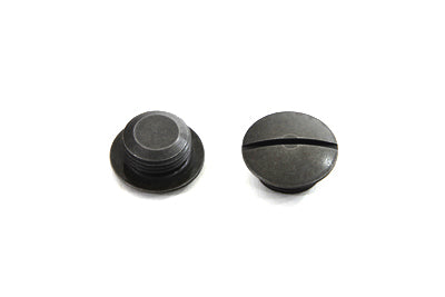HARLEY Parkerized Handlebar End Plugs Fits 1957-1973 XL, 1954-1973 FL, 1971-1973 FX, 1952-1956