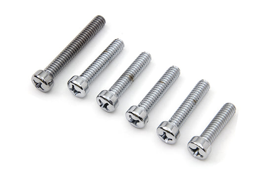 HARLEY Cam Cover Screw Kit Chrome Fits 1970-1984 FL, 1971-1984 FX, 1979-1992 FLT, 1979-1992 FL