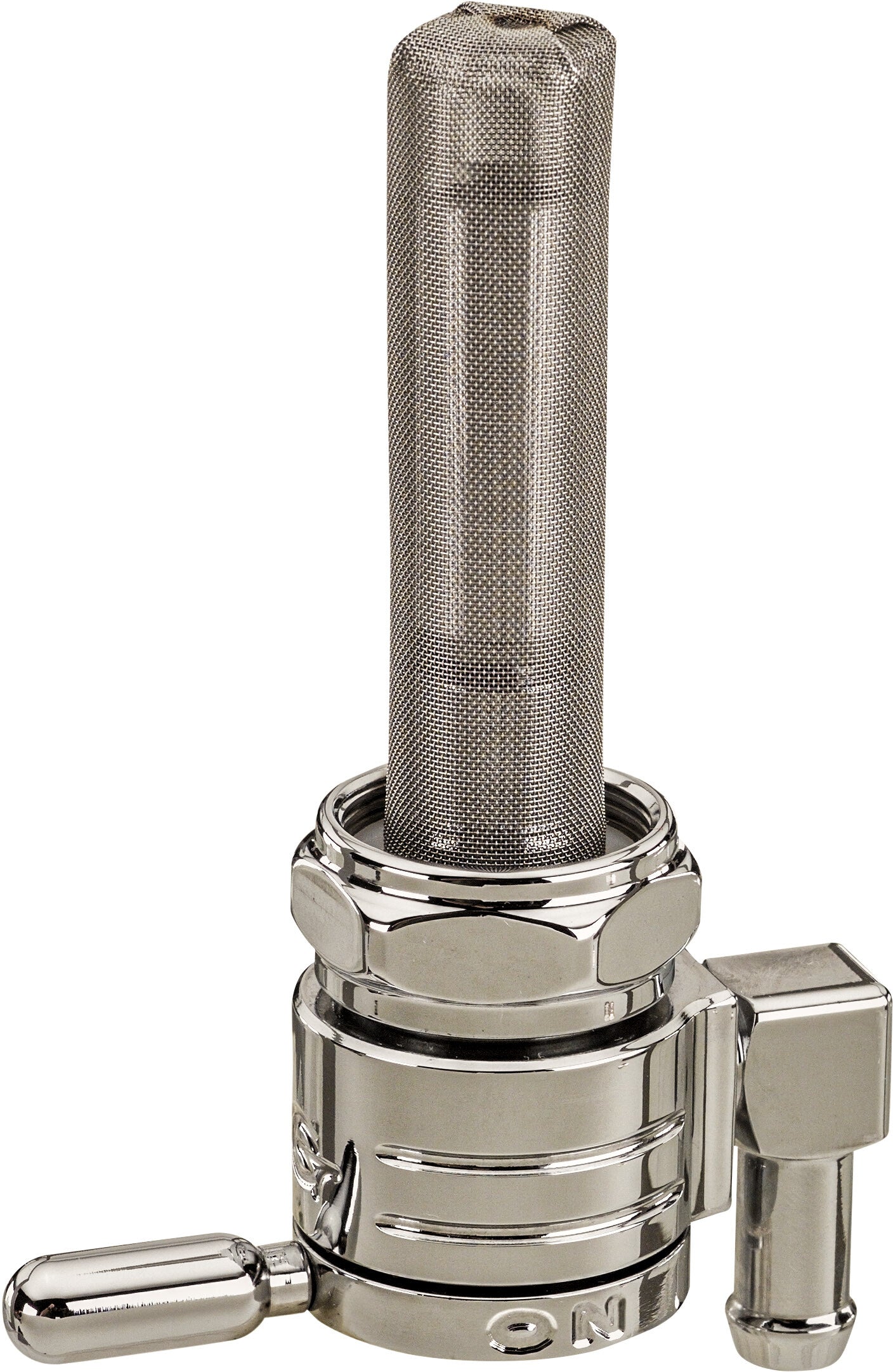 HARLEY GOLAN 22MM PETCOCK DOWNWARD CHROME 5/16 HOSE 76-312D-CS