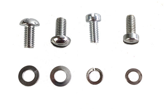 HARLEY Circuit Breaker Screw Kit Chrome Fits 1936-1948 WL, 1936-1948 G, 1936-1948 UL,