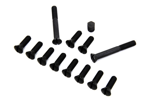 HARLEY Transmission Top Cover Screw Kit Parkerized Fits 1941-1955 FL, 1936-1940 EL, 1937-1948 UL