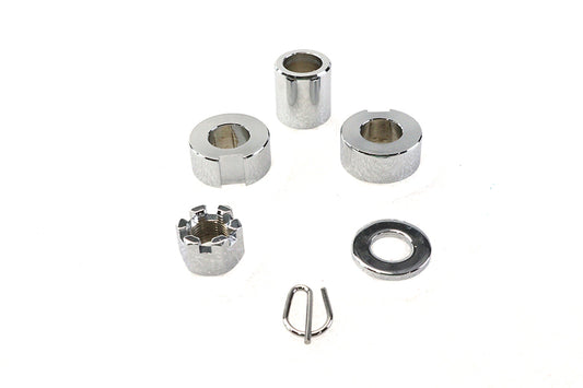 HARLEY Rear Axle Spacer Kit Chrome Fits 1987-UP FXST, Rear Fitment