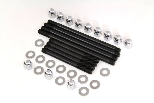 HARLEY Chrome Engine Case Acorn Bolt Kit Fits 1996-1999 FXST, 1996-1999 FLST, 1996-1999 FLT, 1