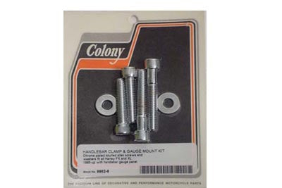 HARLEY Allen Handlebar Clamp and Gauge Mount Kit fits 1996-2017 FXD, 1996-UP XL,