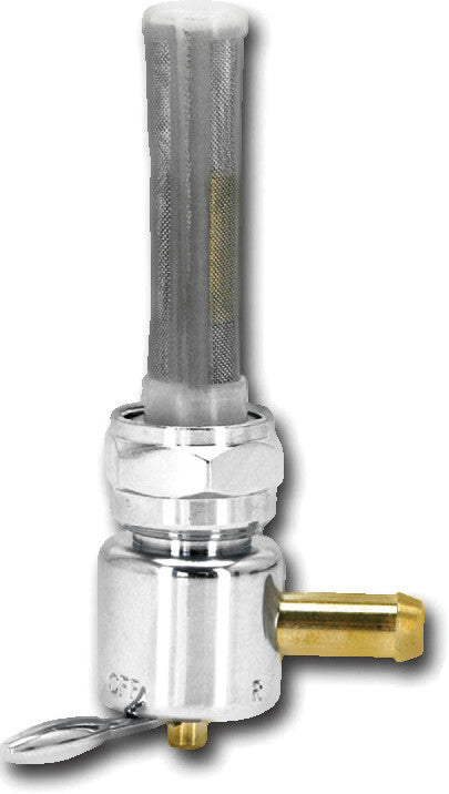 HARLEY HARDDRIVE ROUND PETCOCK 22MM BUNG DOWN SPIGOT CHROME 22601
