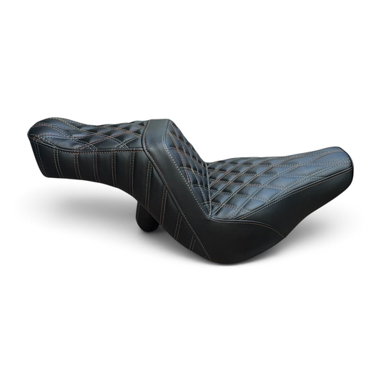 Harley-Davidson Low Rider Stinger Seat – Outlaw Diamond Stitch | Stinger Back Support