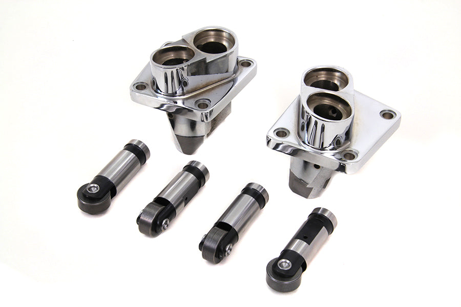 HARLEY Hydraulischer Tassenstößelblock und Stößel-Kit Chrom, passend für 1948-1984 FL, 1971-1984 FX, 1979-1983 F
